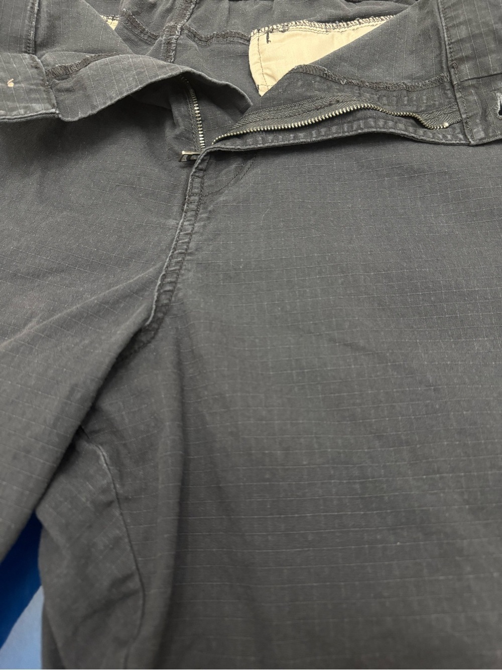 Lucky Brand Men’s XXL Navy Blue Stretch Ripstop Chino Shorts 98% Cotton Casual - Picture 5 of 9